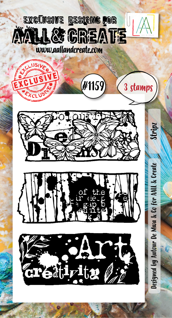 AALL and Create - A8 Stamp Set - Stripz