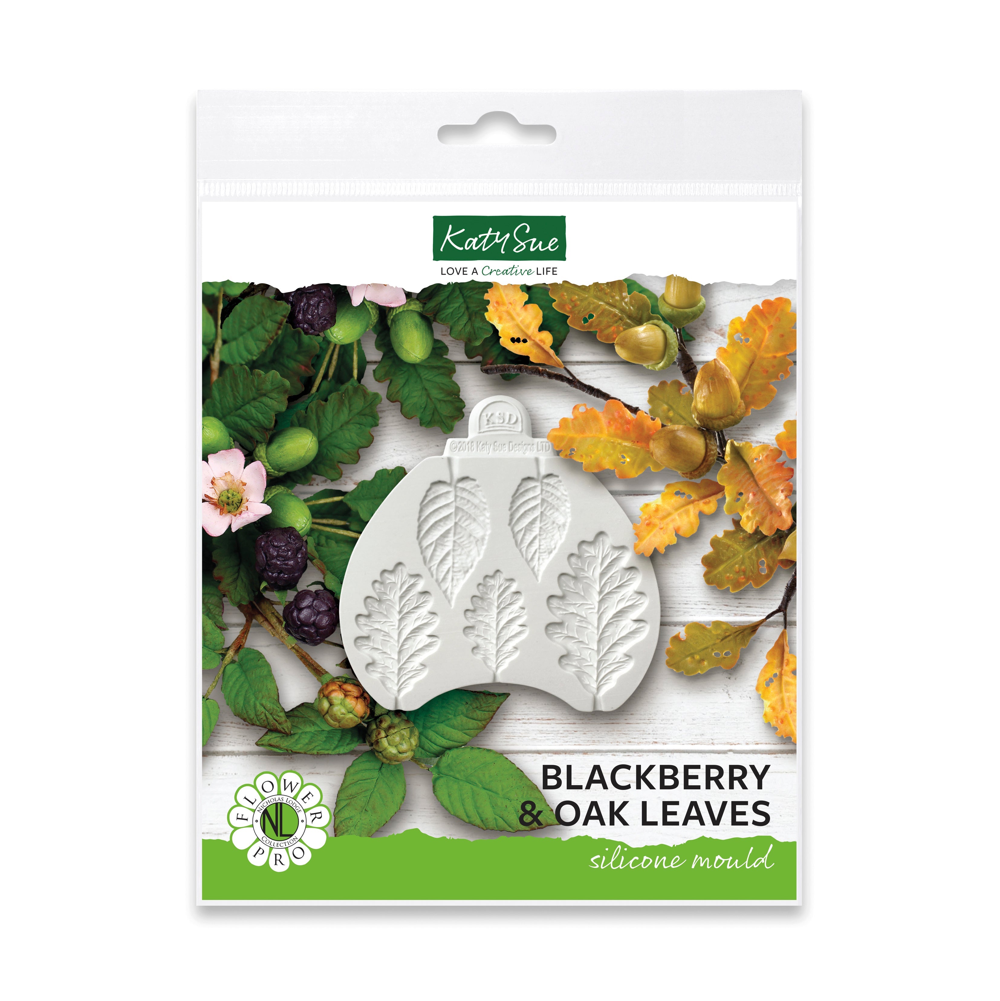 Flower Pro Blackberry and Oak leaves Silicone Mould