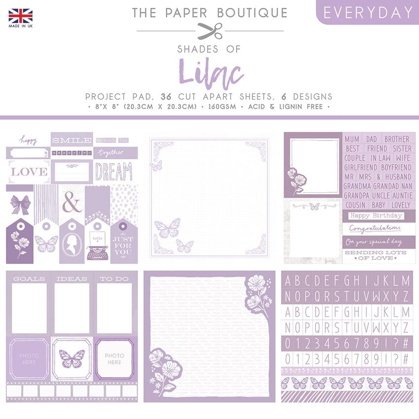 The Paper Boutique Everyday Shades Of Lilac 8 in x 8 in Project Pa