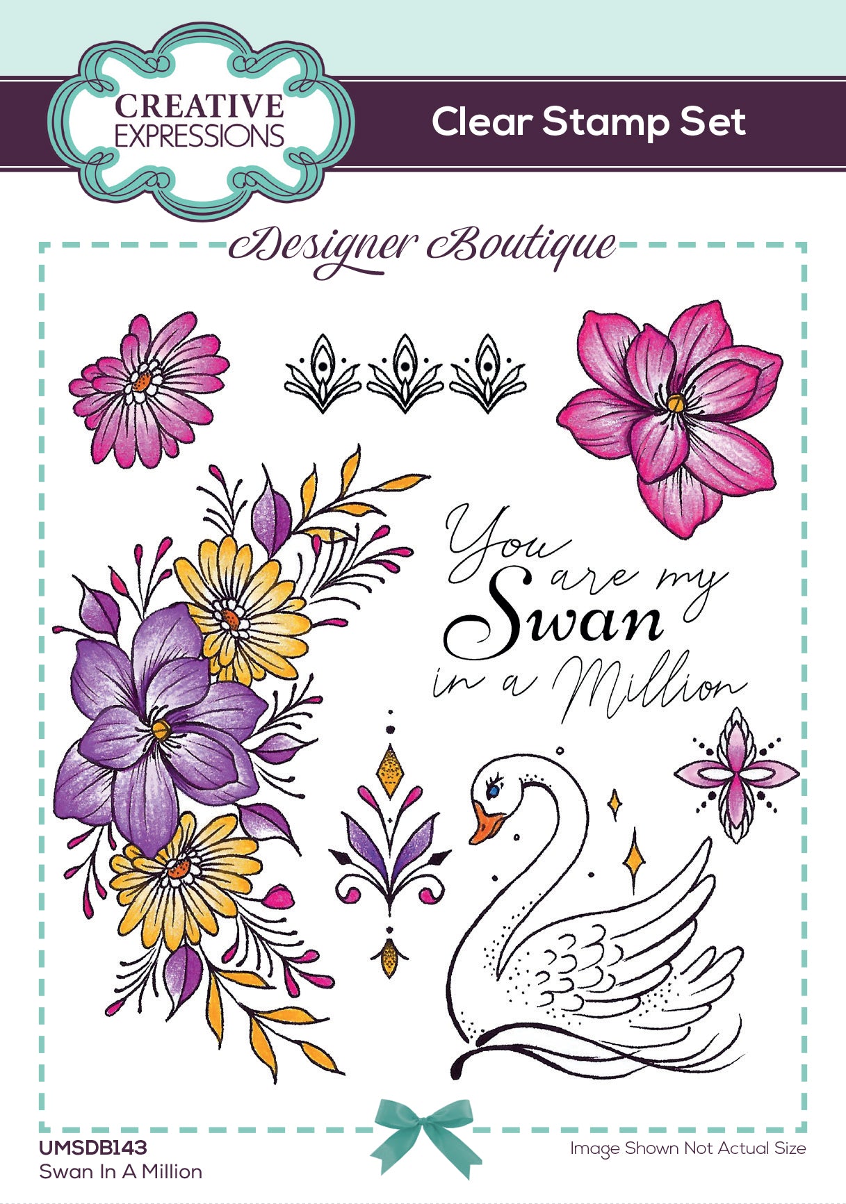 Creative Expressions Designer Boutique Swan In A Million 6 in x 4 in S