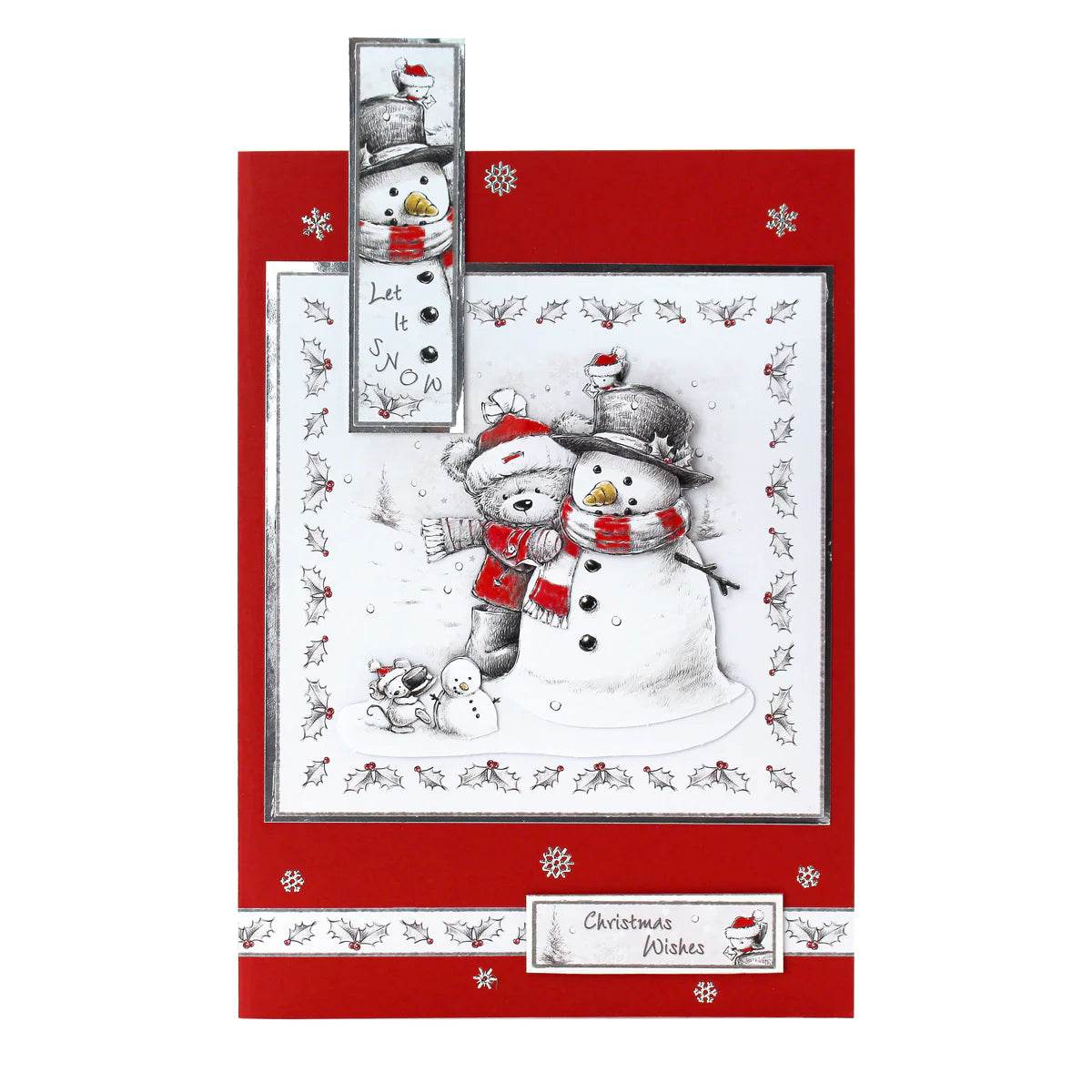 Die Cut Decoupage – Bear And Snowman (Pack Of 3)