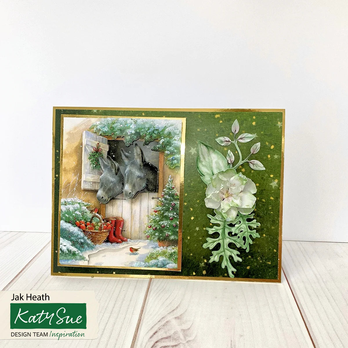 Die Cut Decoupage – Christmas Donkeys (Pack Of 3)