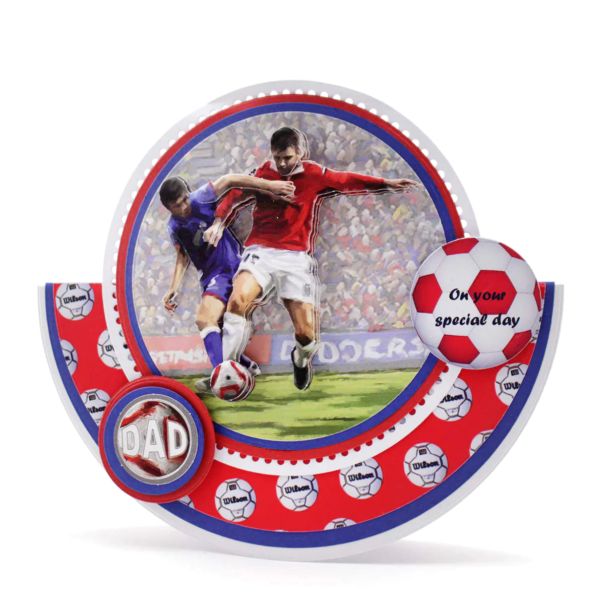 Die Cut Decoupage – Football (Pack Of 3)