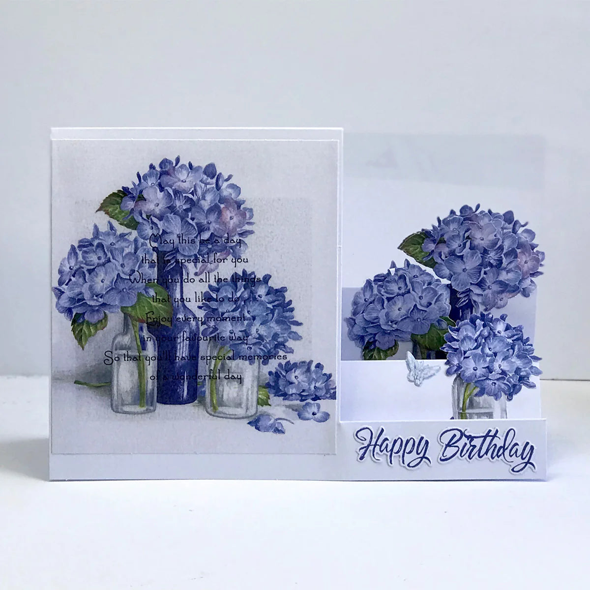 Die Cut Decoupage – Blue Hydrangeas (Pack Of 3)