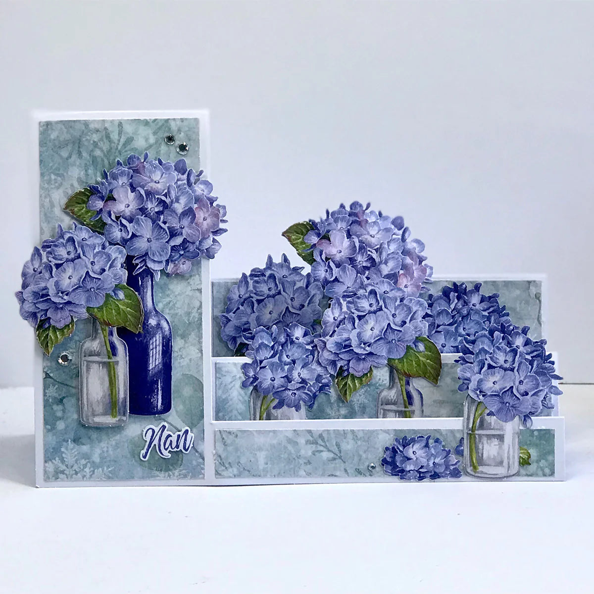 Die Cut Decoupage – Blue Hydrangeas (Pack Of 3)