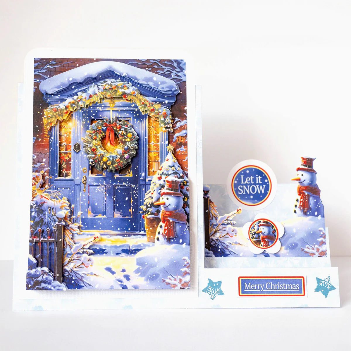 Die Cut Decoupage – Snowy Porch Scene (pack of 3)