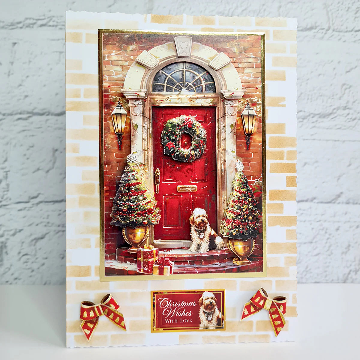 Die Cut Decoupage – Christmas Morning Door Scene (pack of 3)