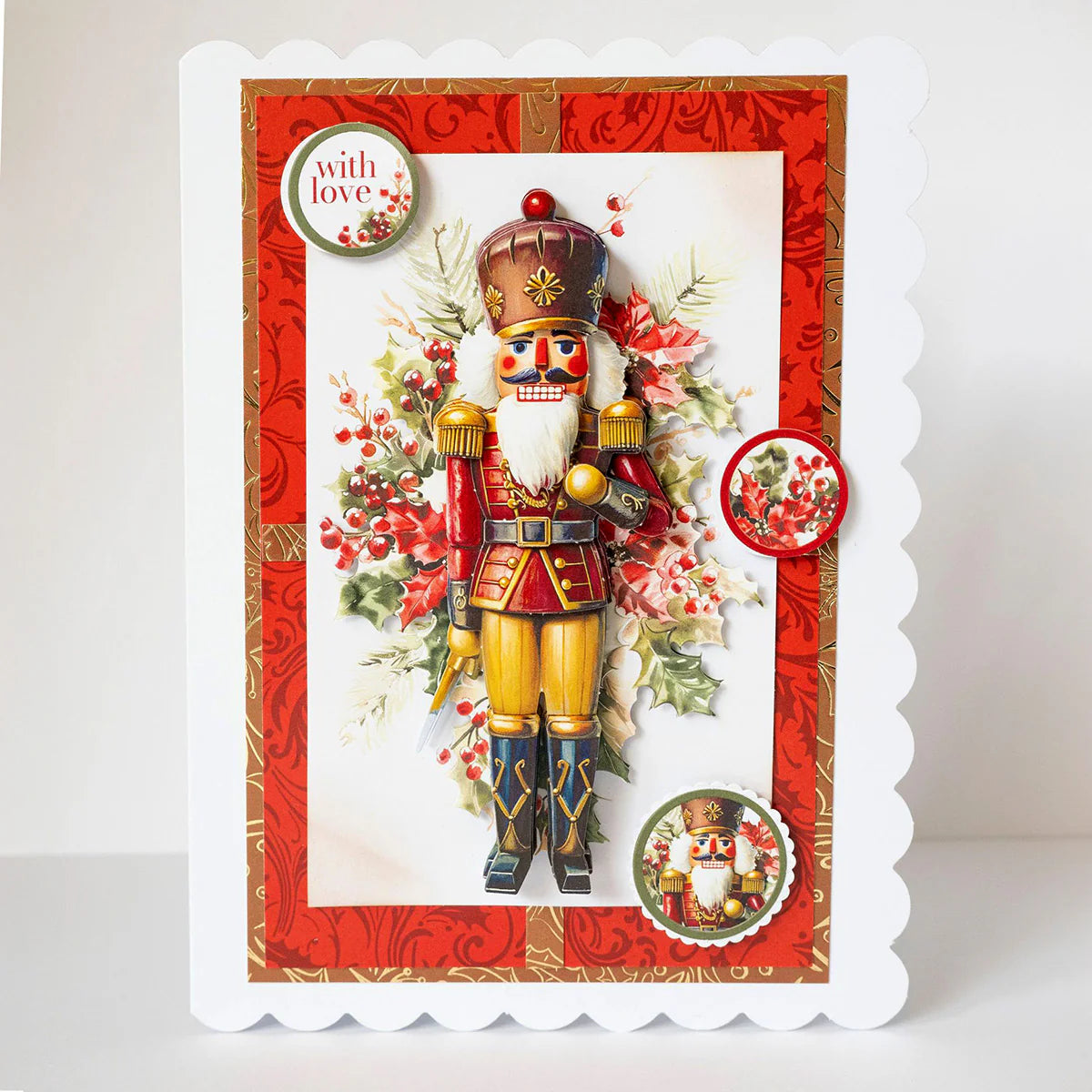 Die Cut Decoupage – Nutcracker & Holly (pack of 3)