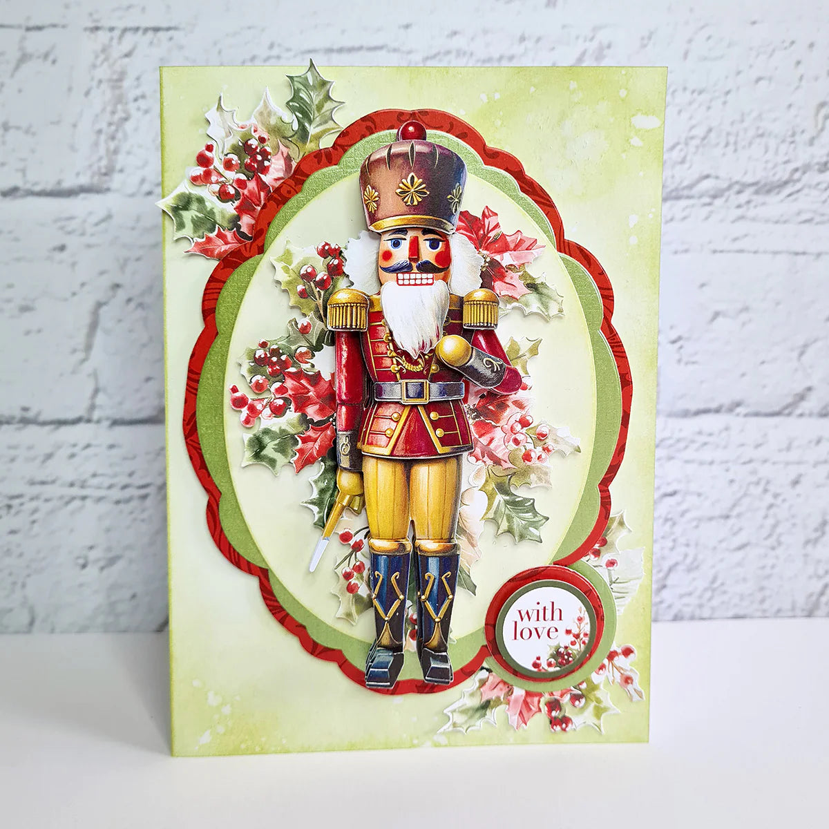 Die Cut Decoupage – Nutcracker & Holly (pack of 3)