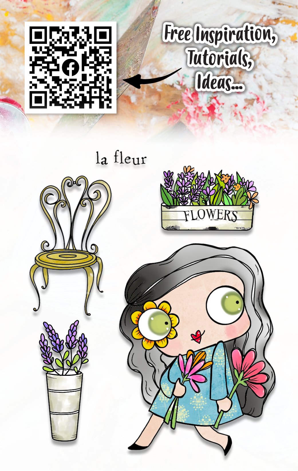 AALL and Create - A7 Stamp Set - La Fleur