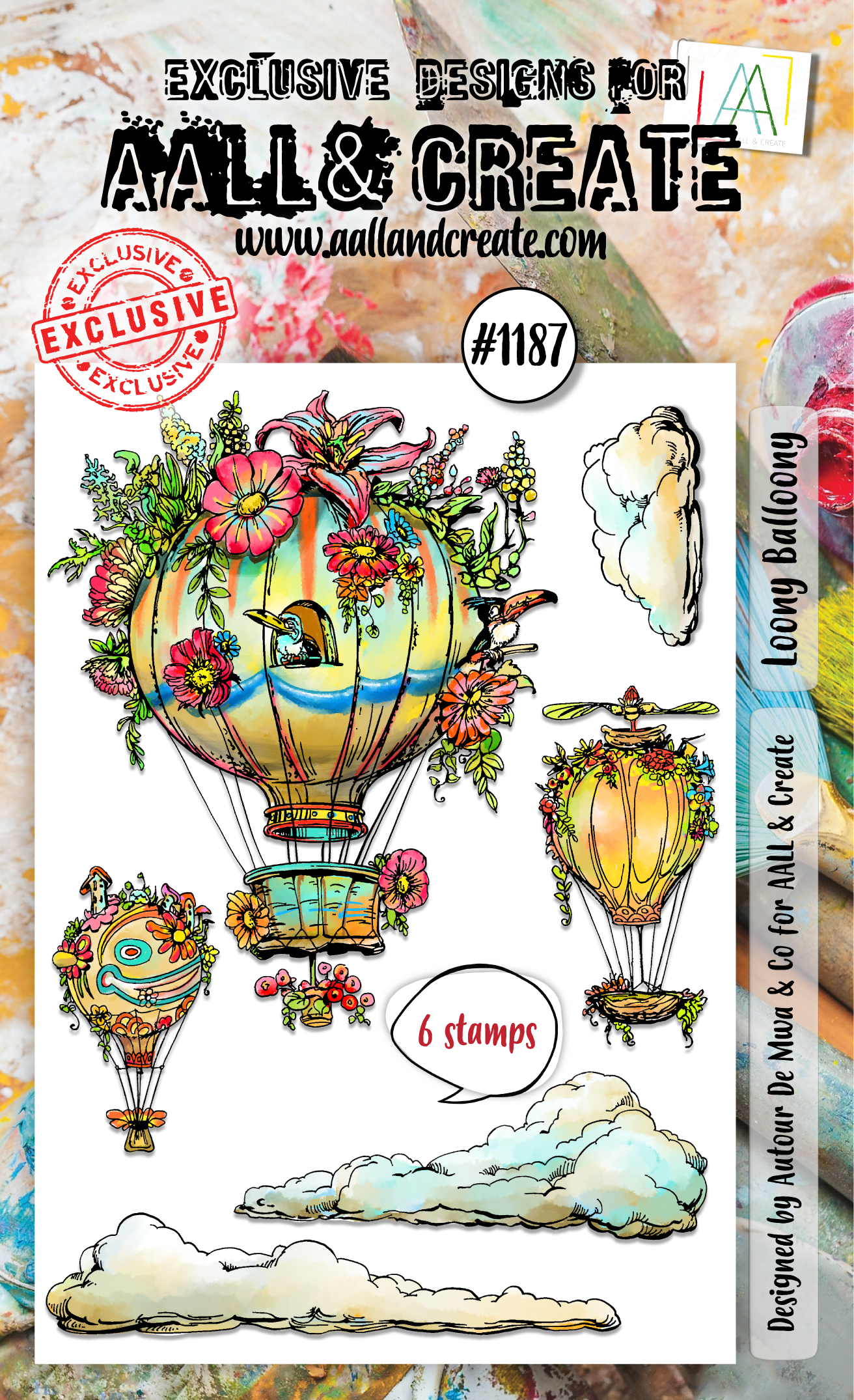 AALL and Create - A6 Stamp Set - Loony Balloony