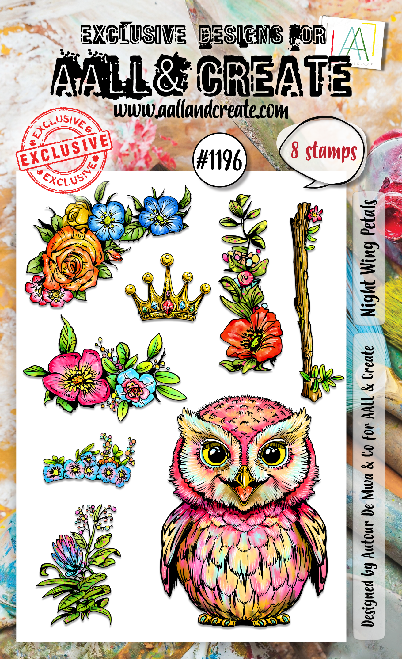 AALL and Create - A6 Stamp Set - Night Wing Petals