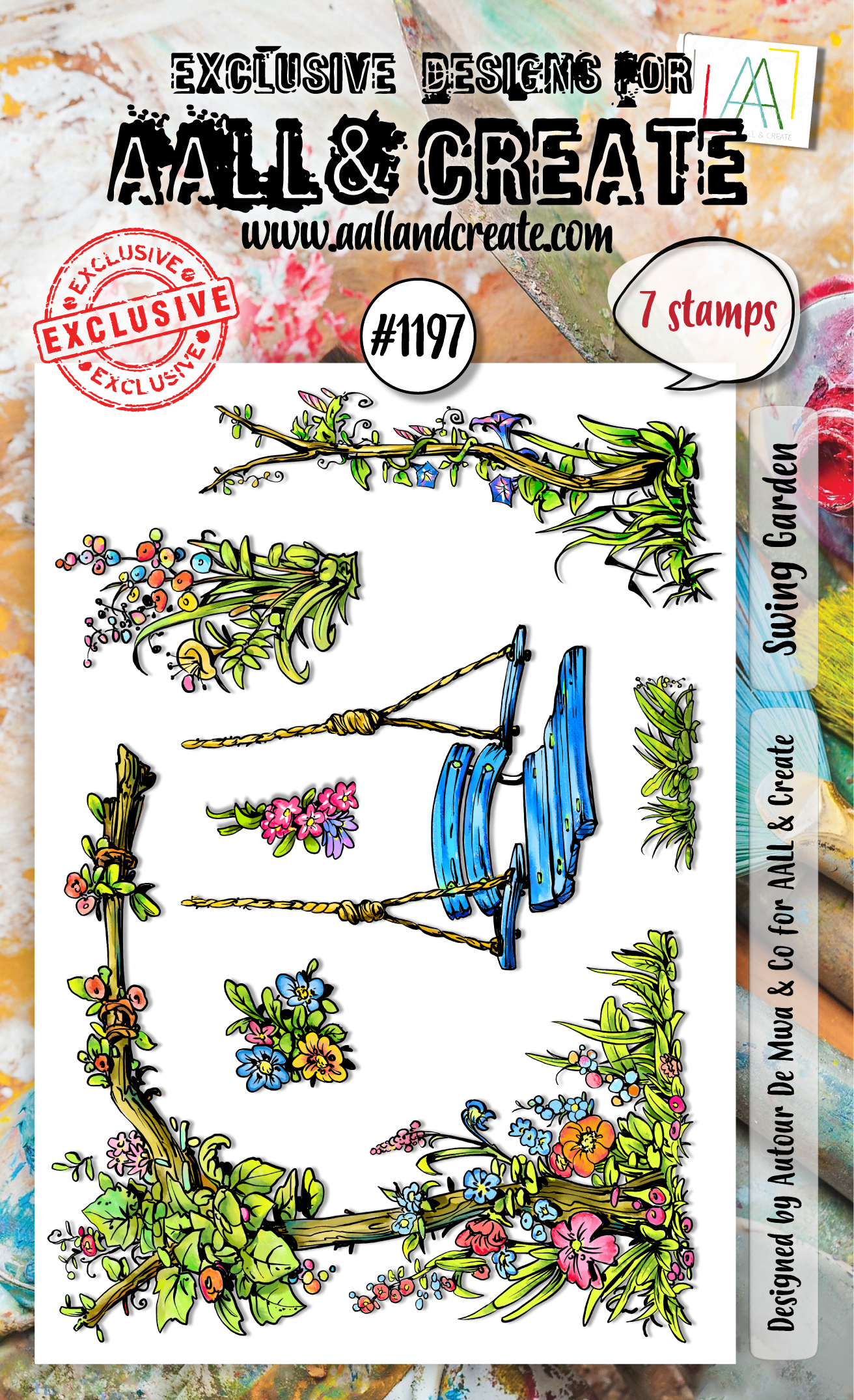 AALL and Create - A6 Stamp Set - Swing Garden