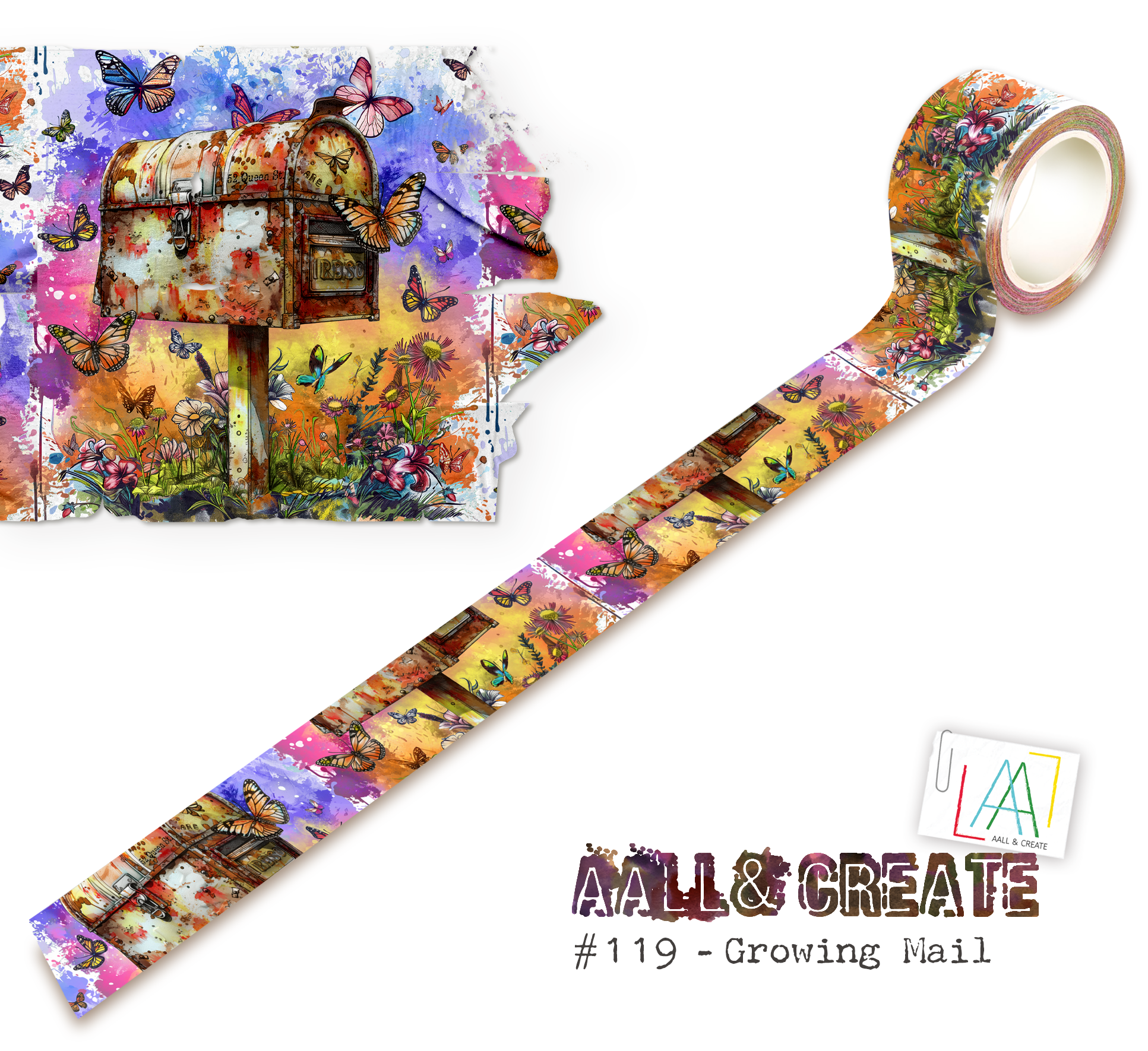 AALL and Create - Washi Tape 25mmx10m - Growing Mail