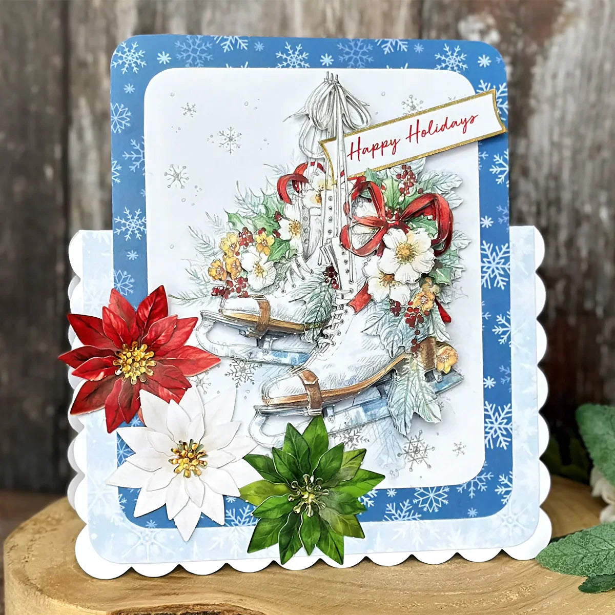 Traditional Christmas, Die Cut Flowers & Leaves, 12 sheets