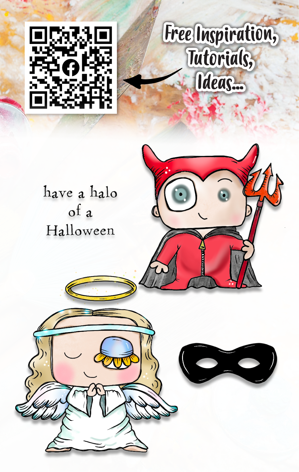 AALL and Create - A7 Stamp Set - Angel and Devil