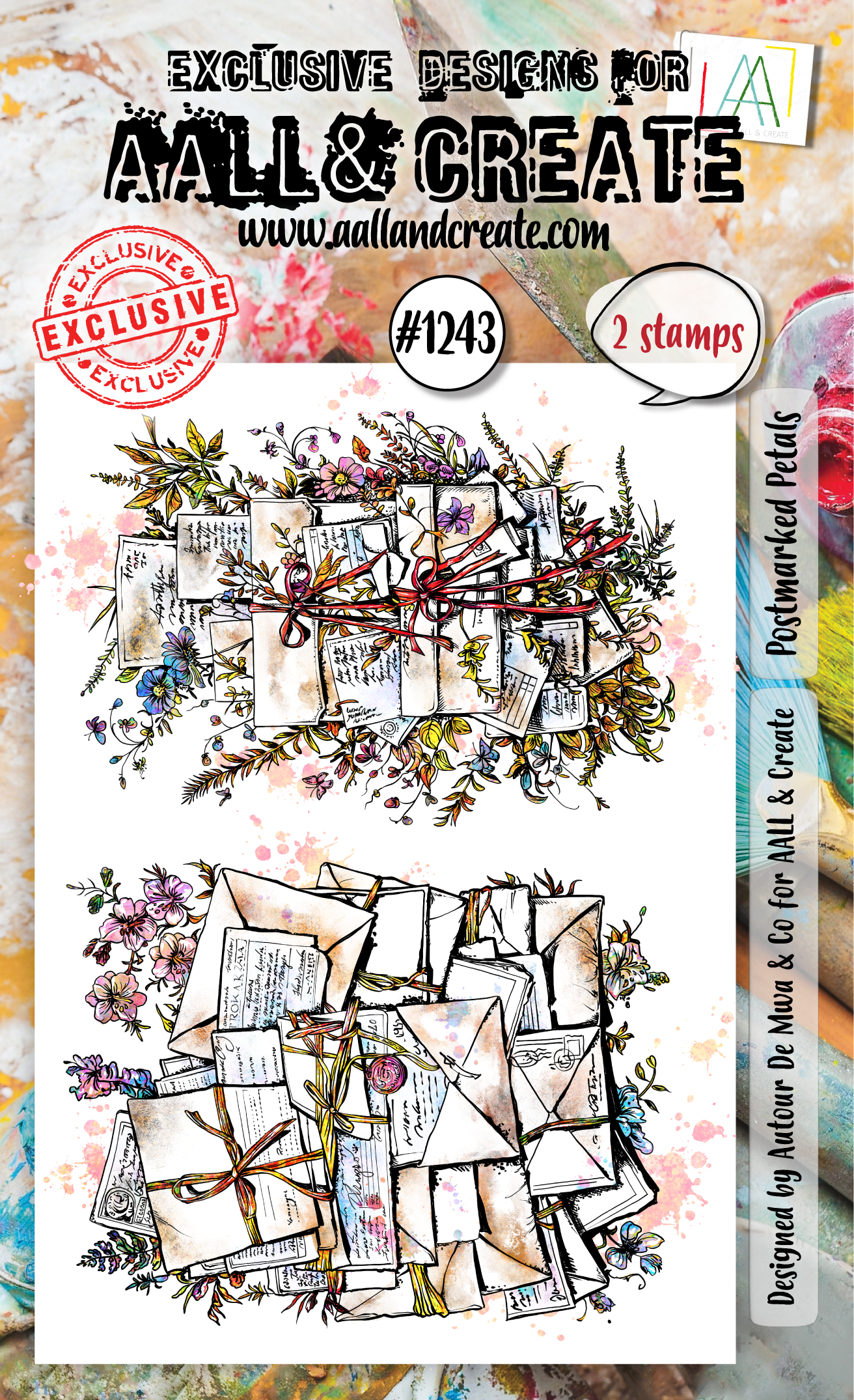 AALL and Create - A6 Stamp Set - Postmarked Petals