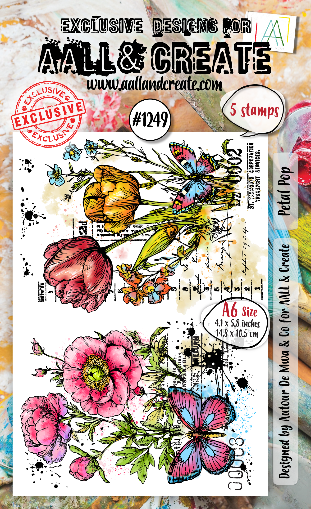 AALL and Create - A6 Stamp Set - Petal Pop