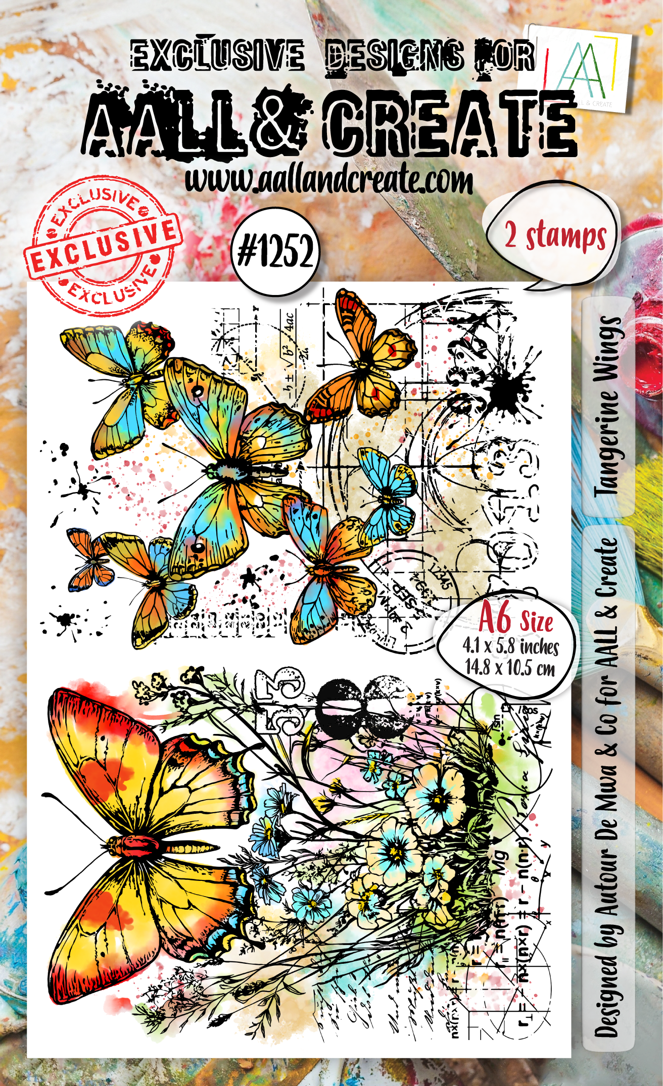 AALL and Create - A6 Stamp Set - Tangerine Wings