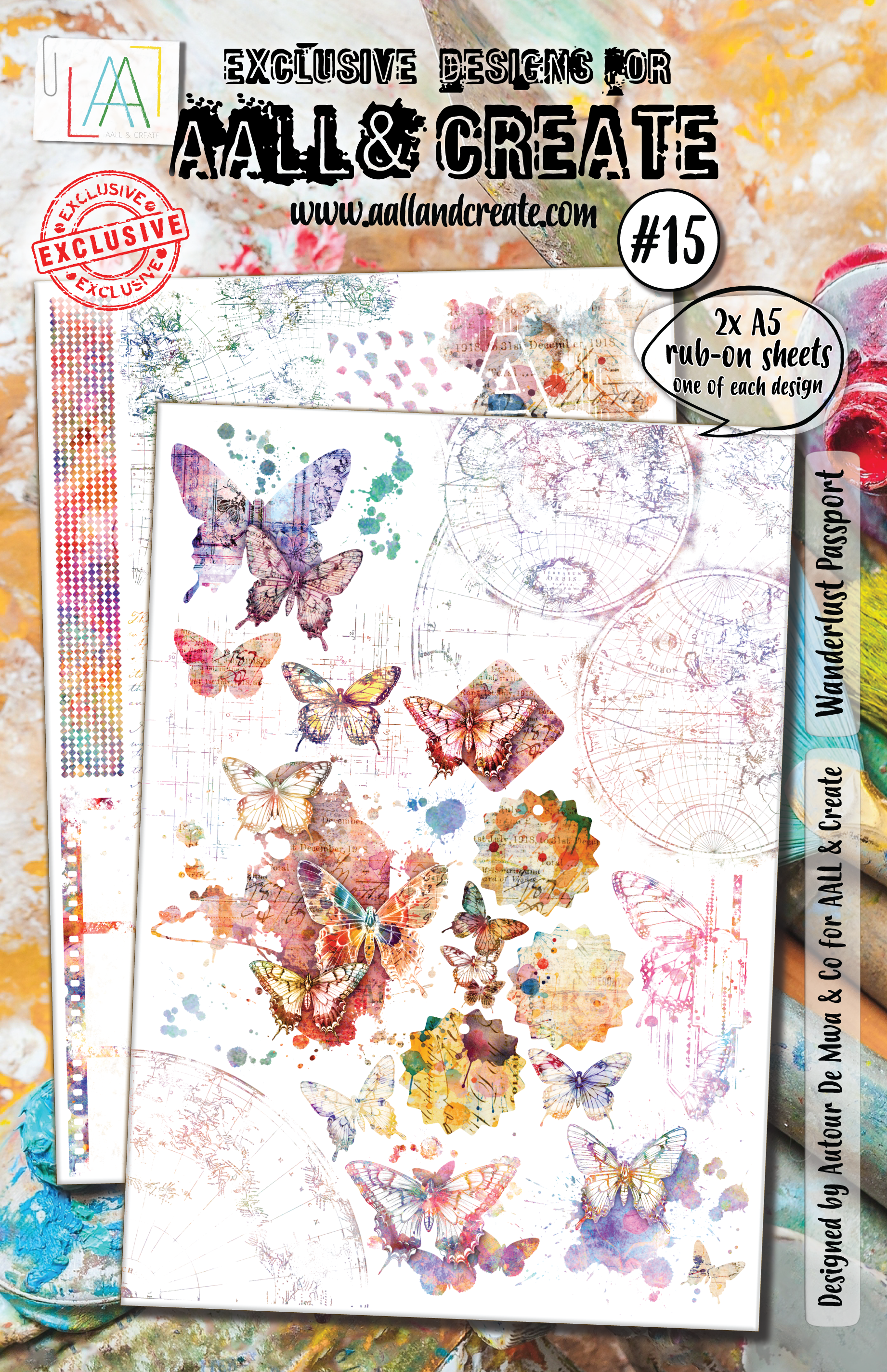 AALL and Create - A5 Rub-Ons - Wanderlust Passport