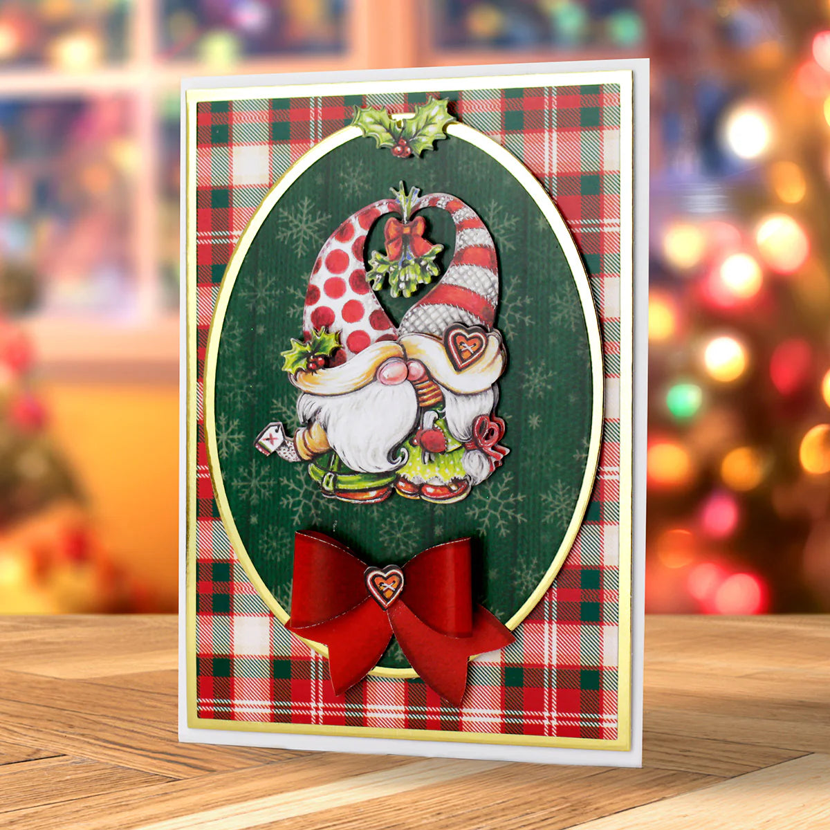 Christmas Garden Gnomes, Pop Up Card Making Kit