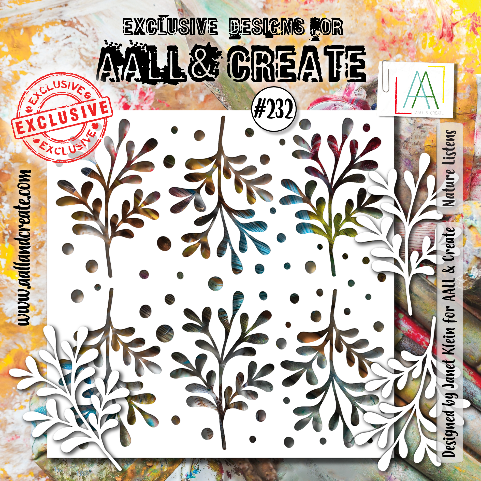 AALL and Create - 6x6 Stencil - Nature Listens