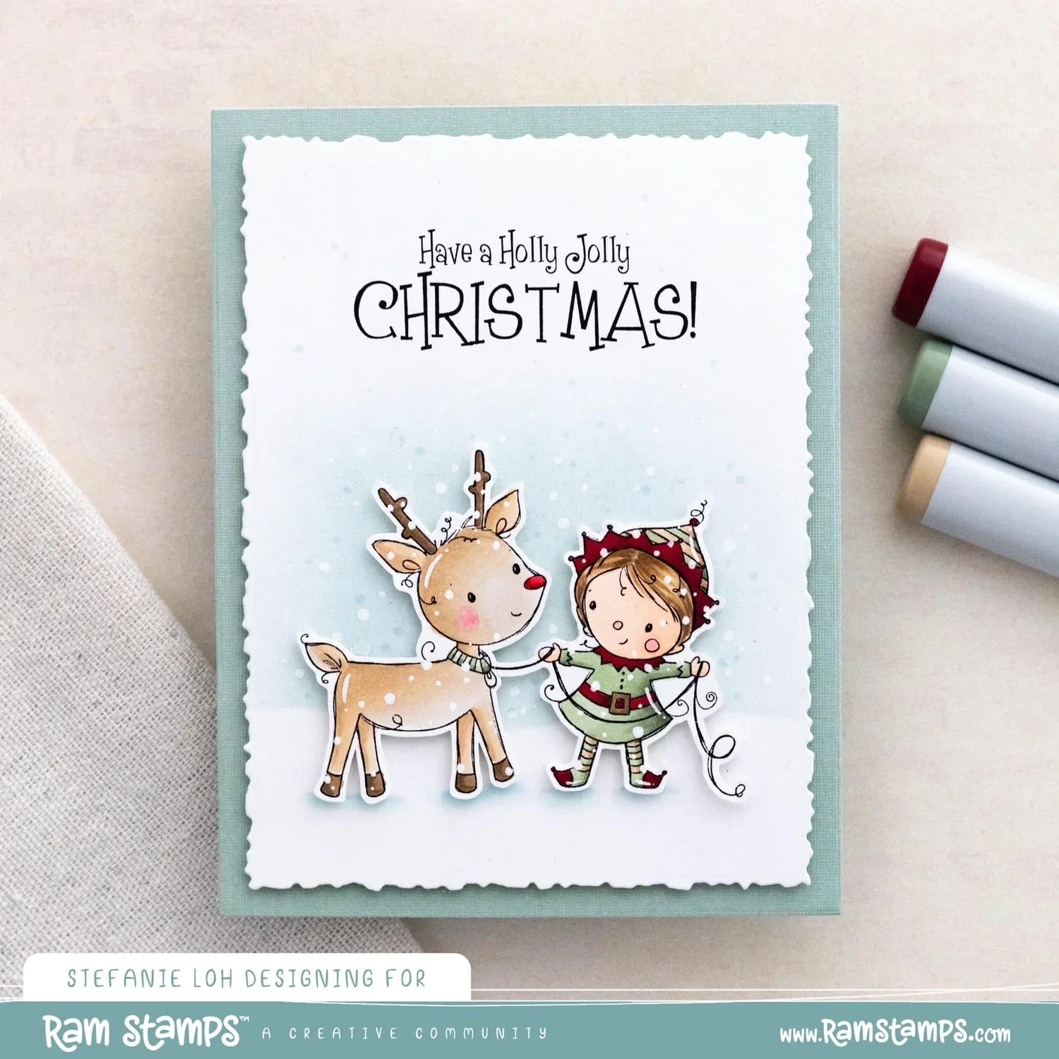 Holly Jolly Elf Clear Stamp 32664