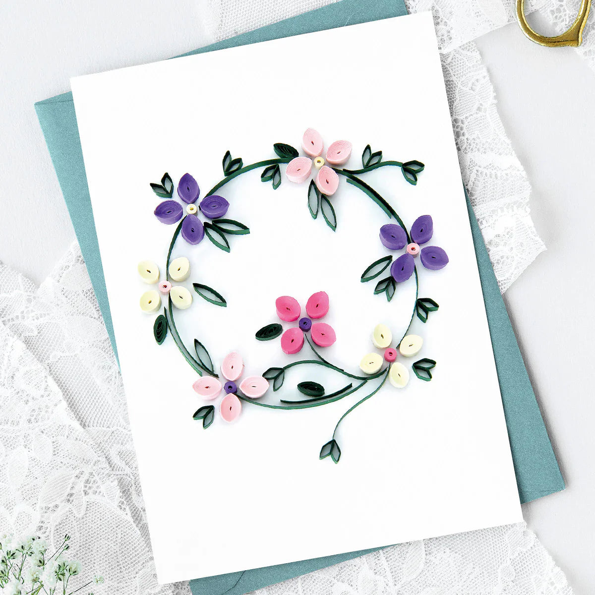 Floral Guided Paper Quilling Card Kit