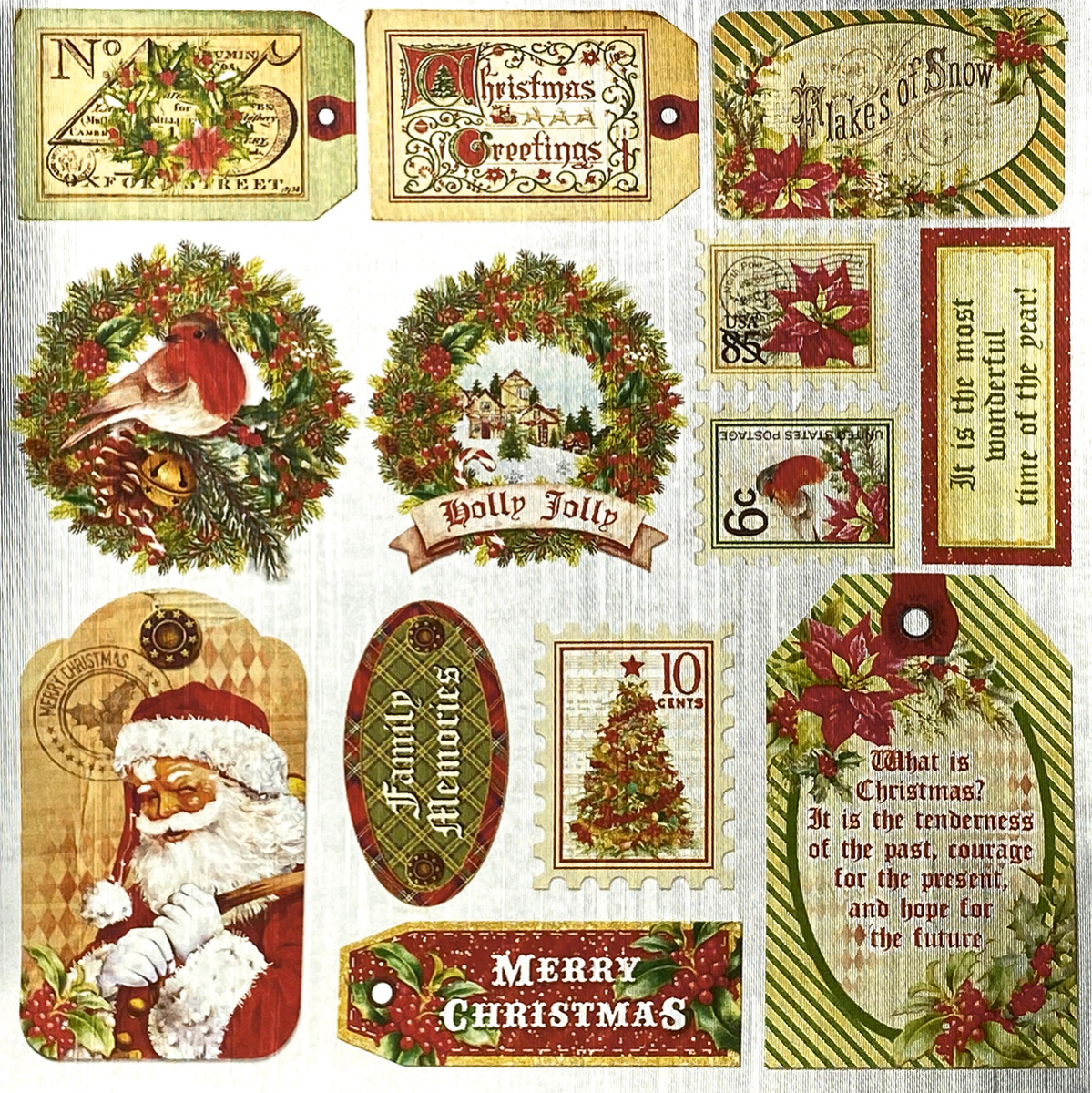 Dear Santa Deluxe Paper Silver 6"x6" 5/Pkg