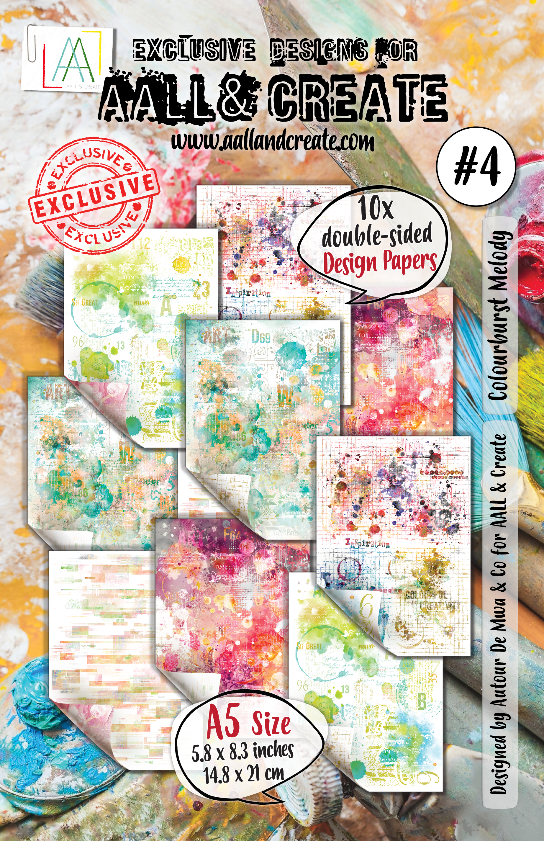 AALL and Create - A5 Design Paper - Colourburst Melody