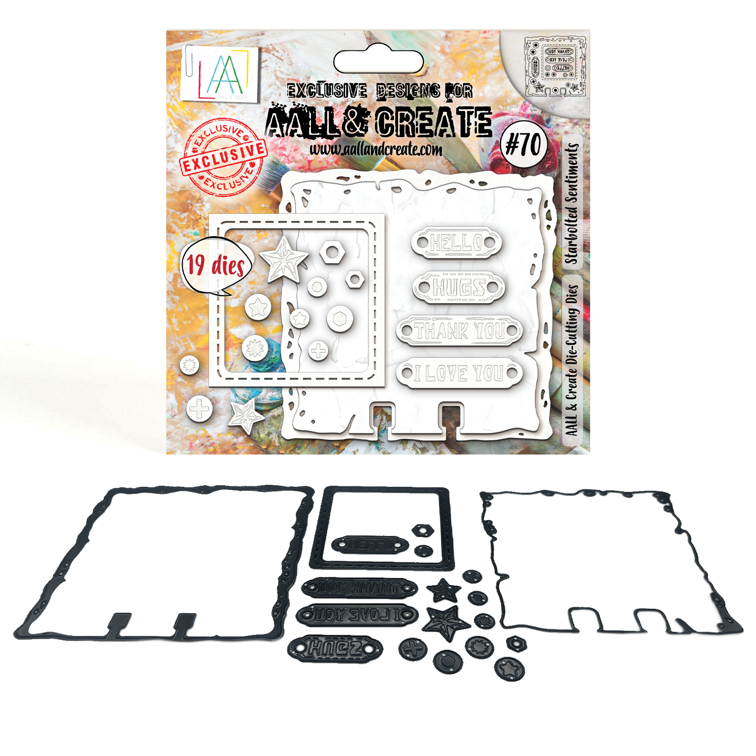 AALL and Create - Die-Cutting Die Set - Starbolted Sentiments