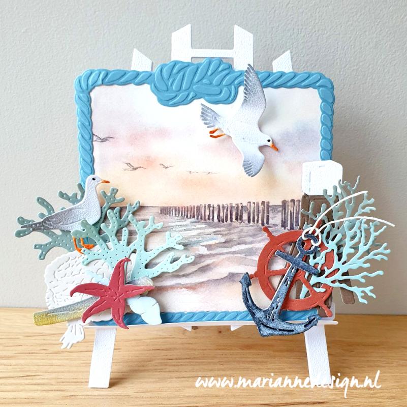 Marianne Design Creatables Die - Tiny's Beach Pole & Gulls