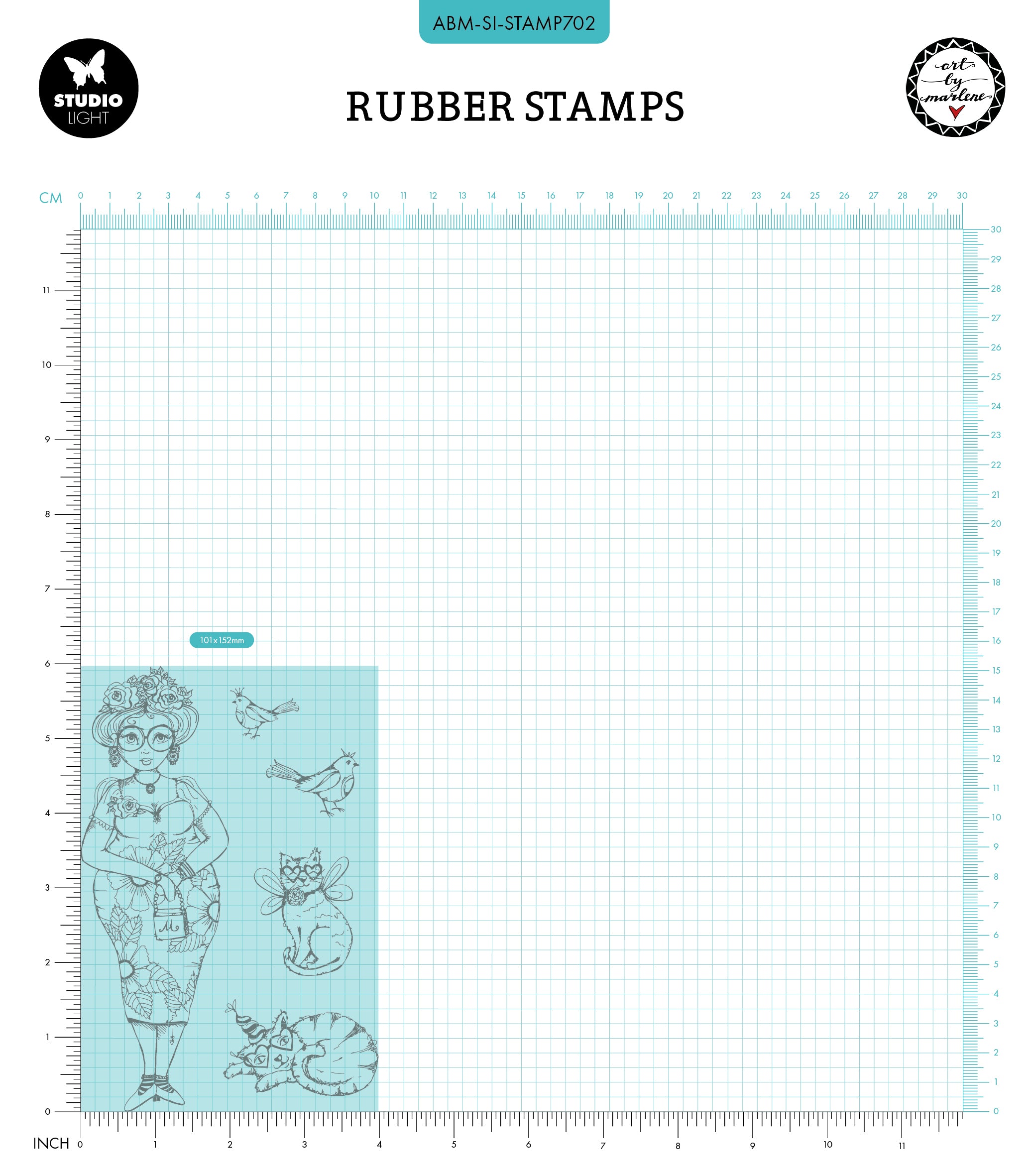 ABM Cling Stamp Frida's Friends Signature Collection 5 PC