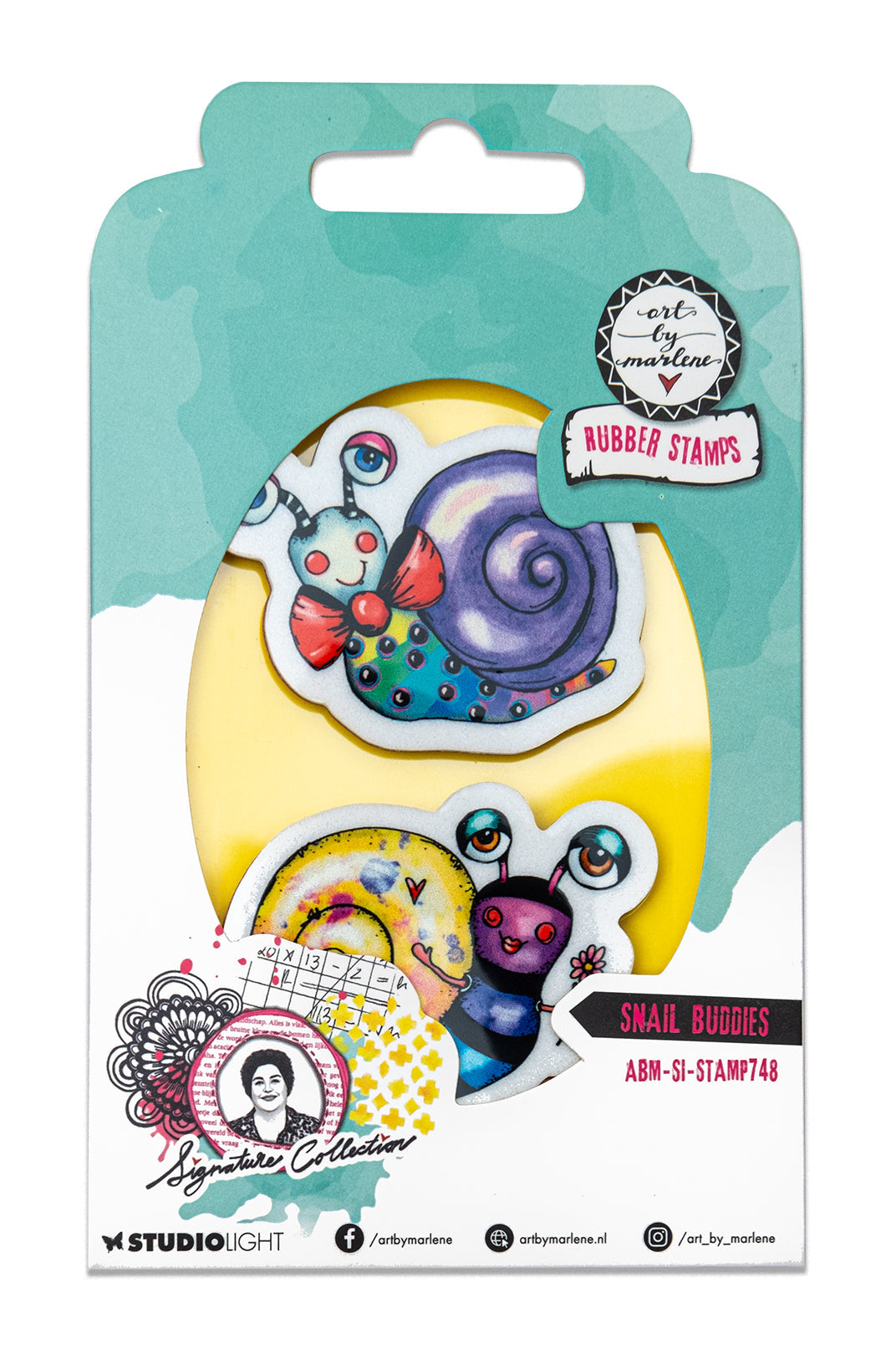 ABM Cling Stamp Snail Buddies Signature Collection 2 PC