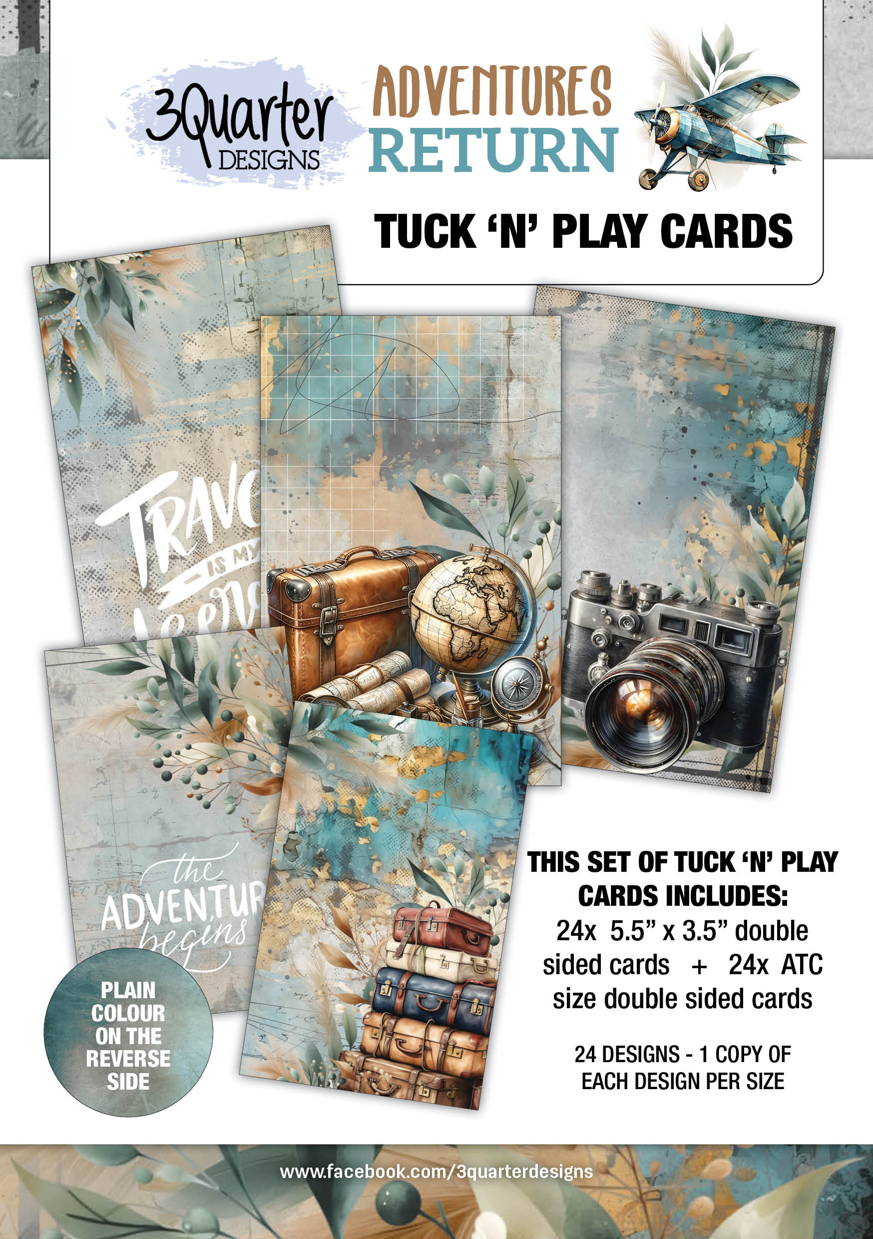 3Quarter Designs Adventures Return - Tuck N Play Cards