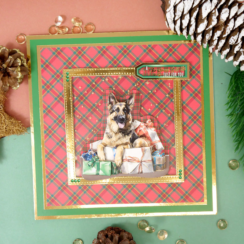 Brilliant Backgrounds - Christmas Dog Tales 8" x 8" Paper Pad