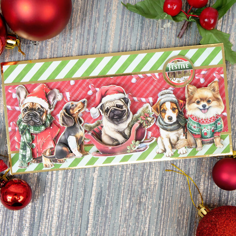 Brilliant Backgrounds - Christmas Dog Tales 8" x 8" Paper Pad