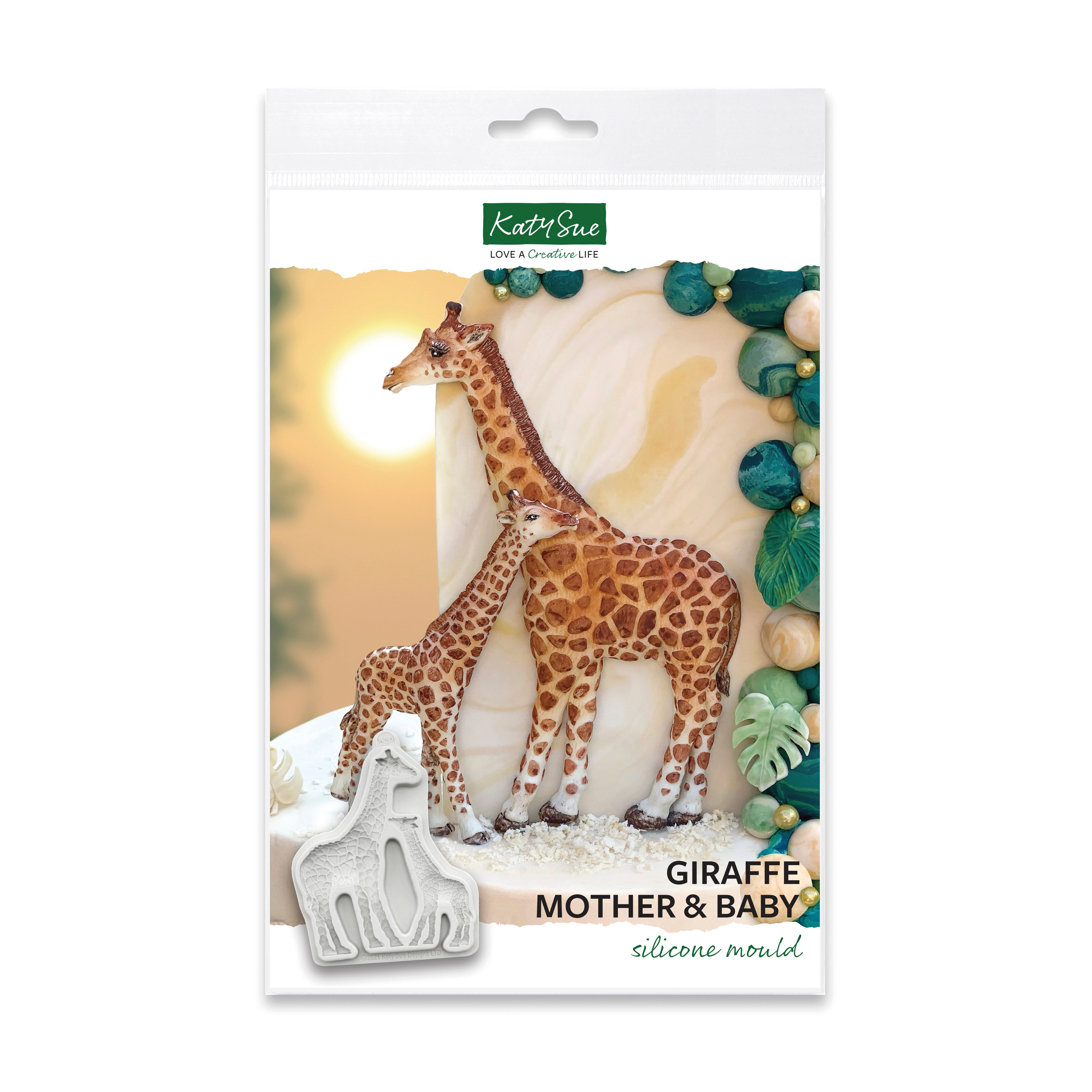 Safari Animals Moulds Bundle with FREE Mini Jungle Leaves