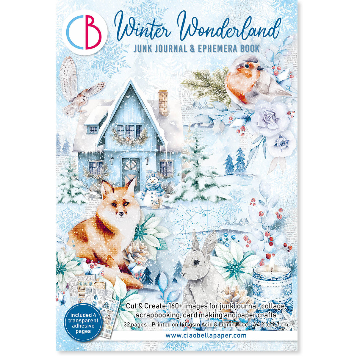 Winter Wonderland Junk Journal & Ephemera Book A4 32/Pkg