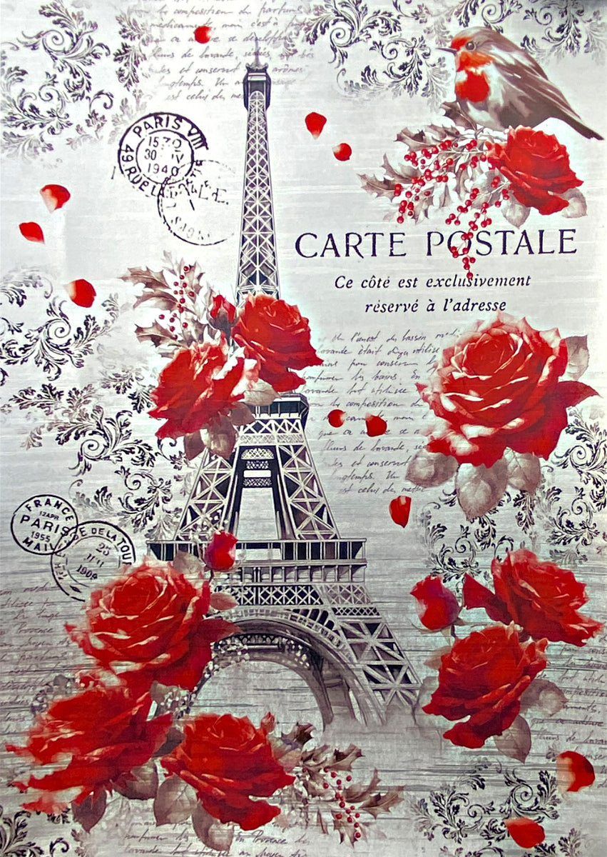 Deluxe Paris Je t’aime Paper Silver A4 5/Pkg