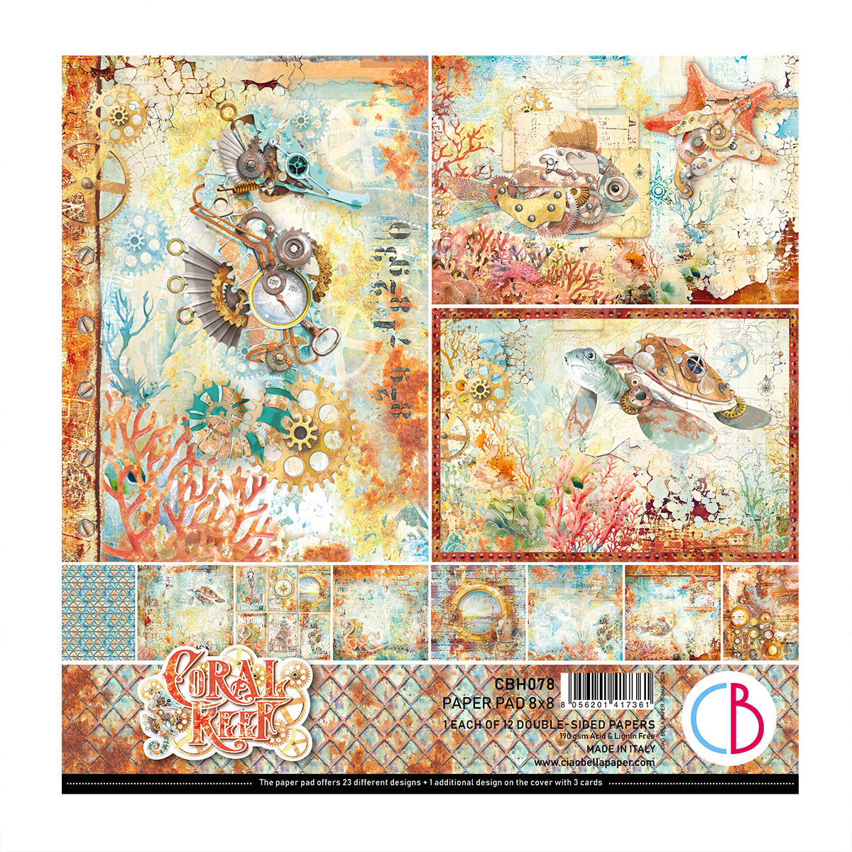 Coral Reef Pad 8"x8" 12/Pkg