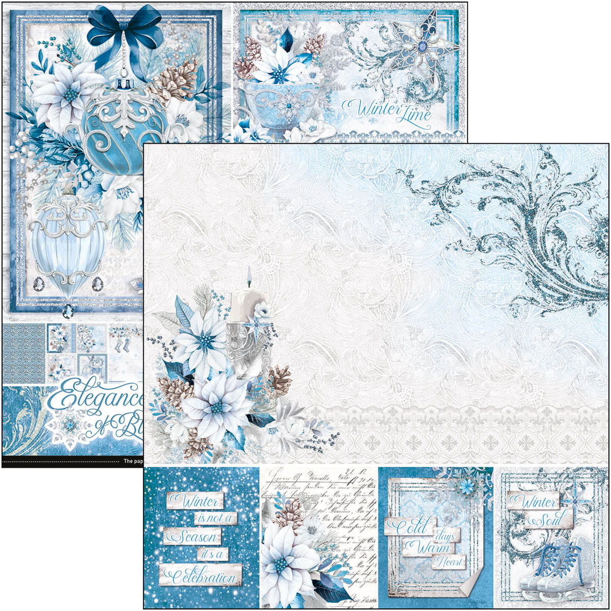 Elegance of Blue Pad 8"x8" 12/Pkg