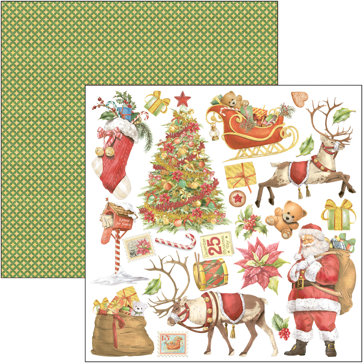 Ciao Bella Dear Santa Paper Pad 12"x12" 12/Pkg