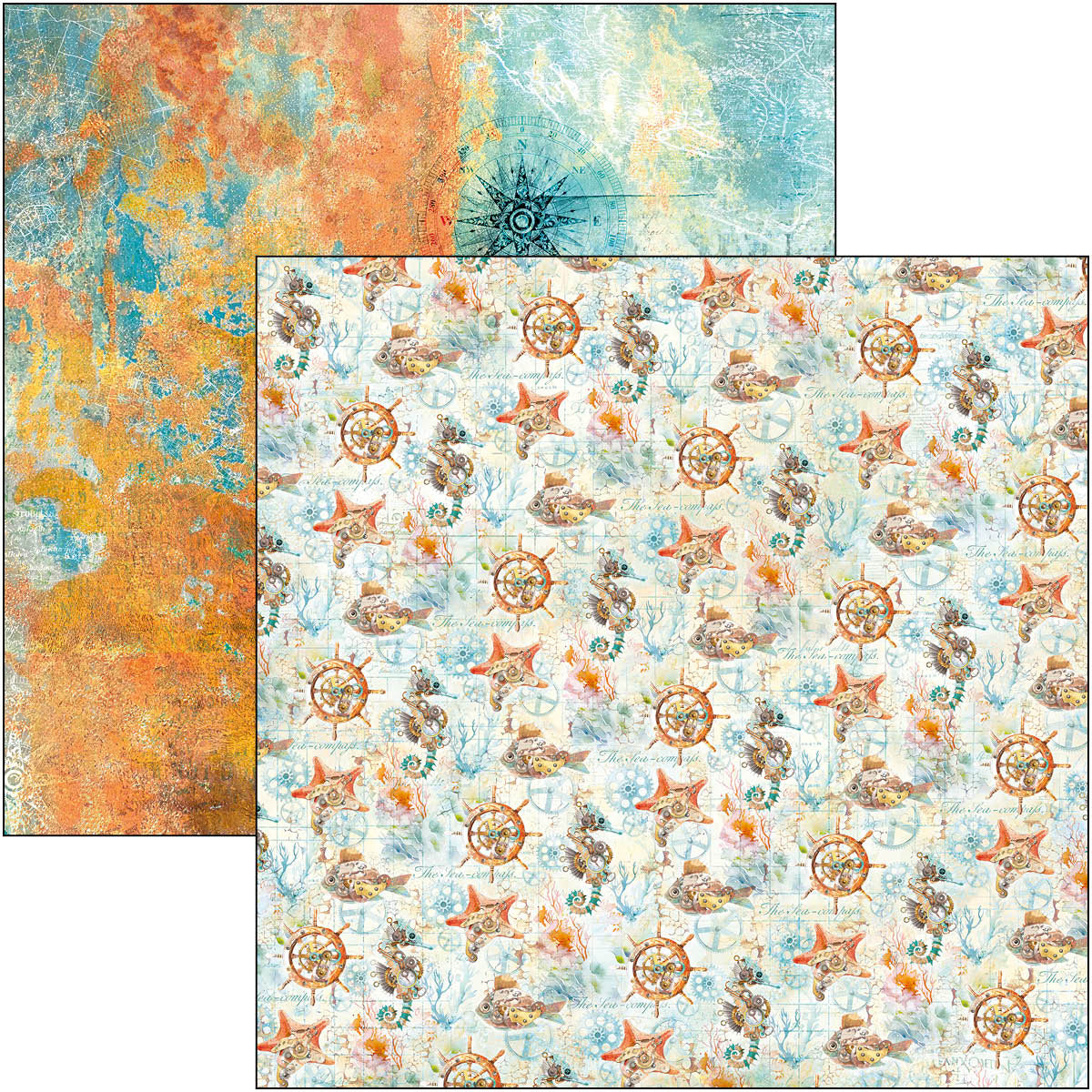 Coral Reef Patterns Pad 12"x12" 8/Pkg