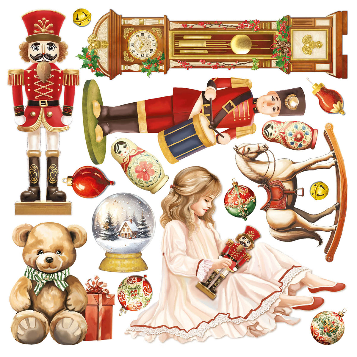 Vellum The Nutcracker Fussy Cut 6"x6" 6/Pkg