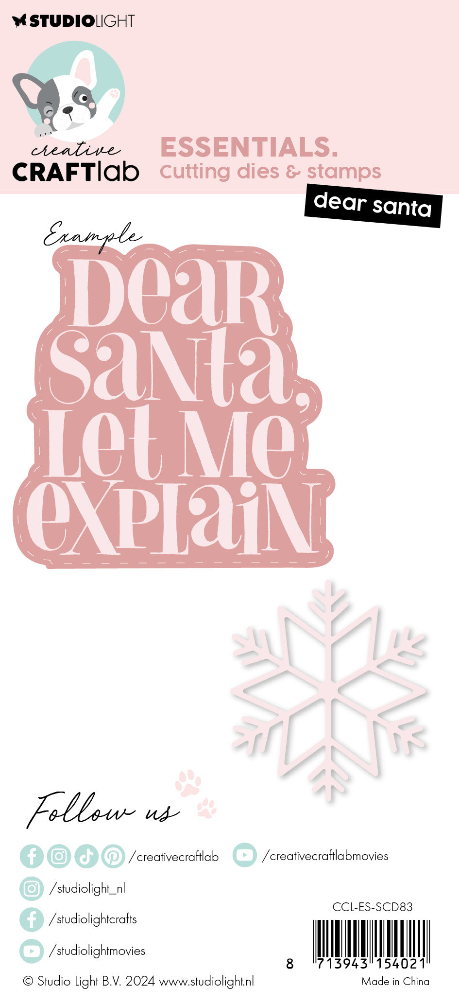 CCL Stamp & Cutting Die Dear Santa Essentials 3 PC