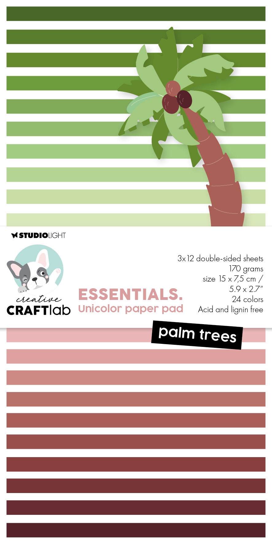 CCL Unicolor Paper Pad Palm Trees Essentials 24 SH