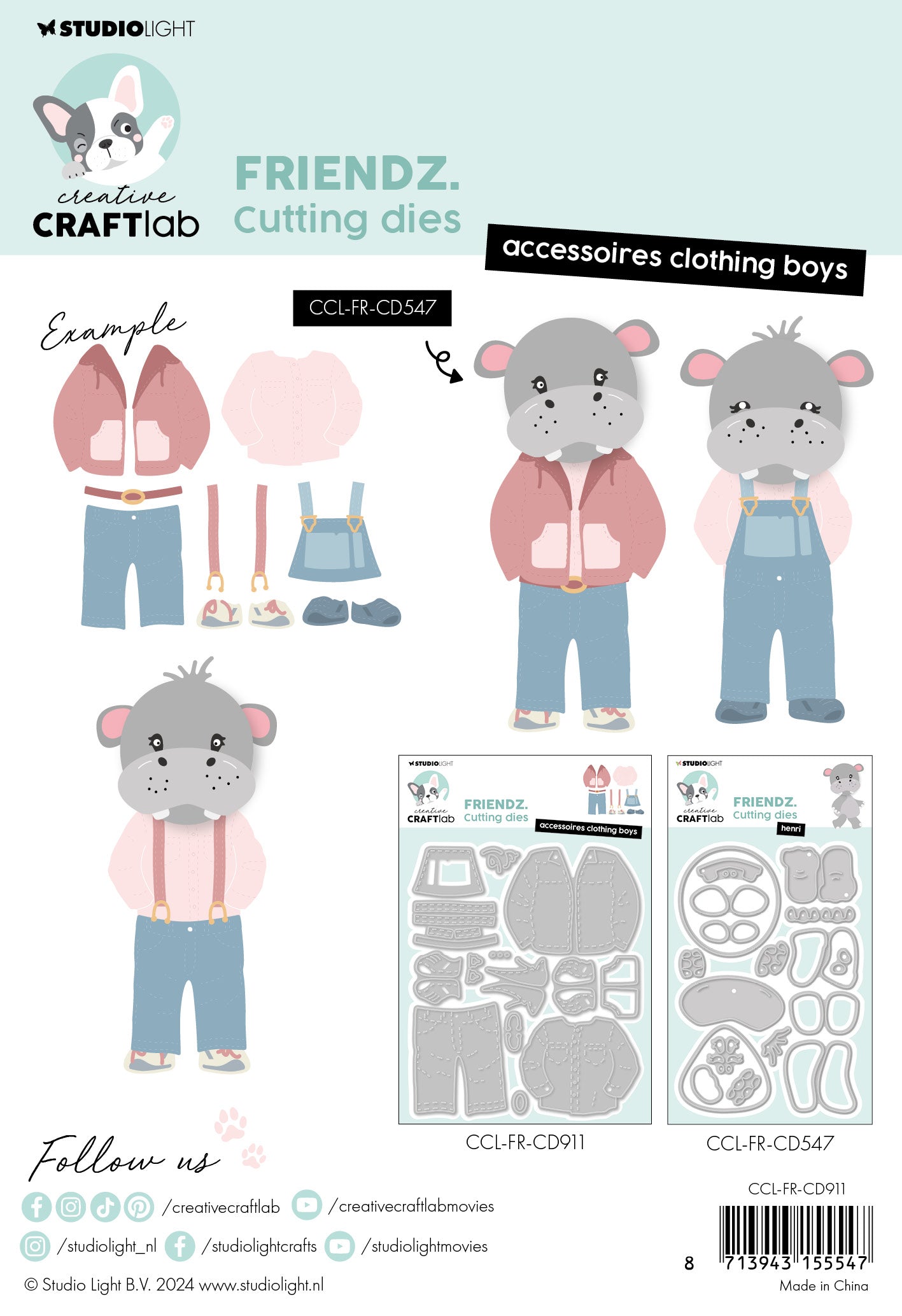 CCL Cutting Die Accessoires Clothing Boys Friendz 14 PC