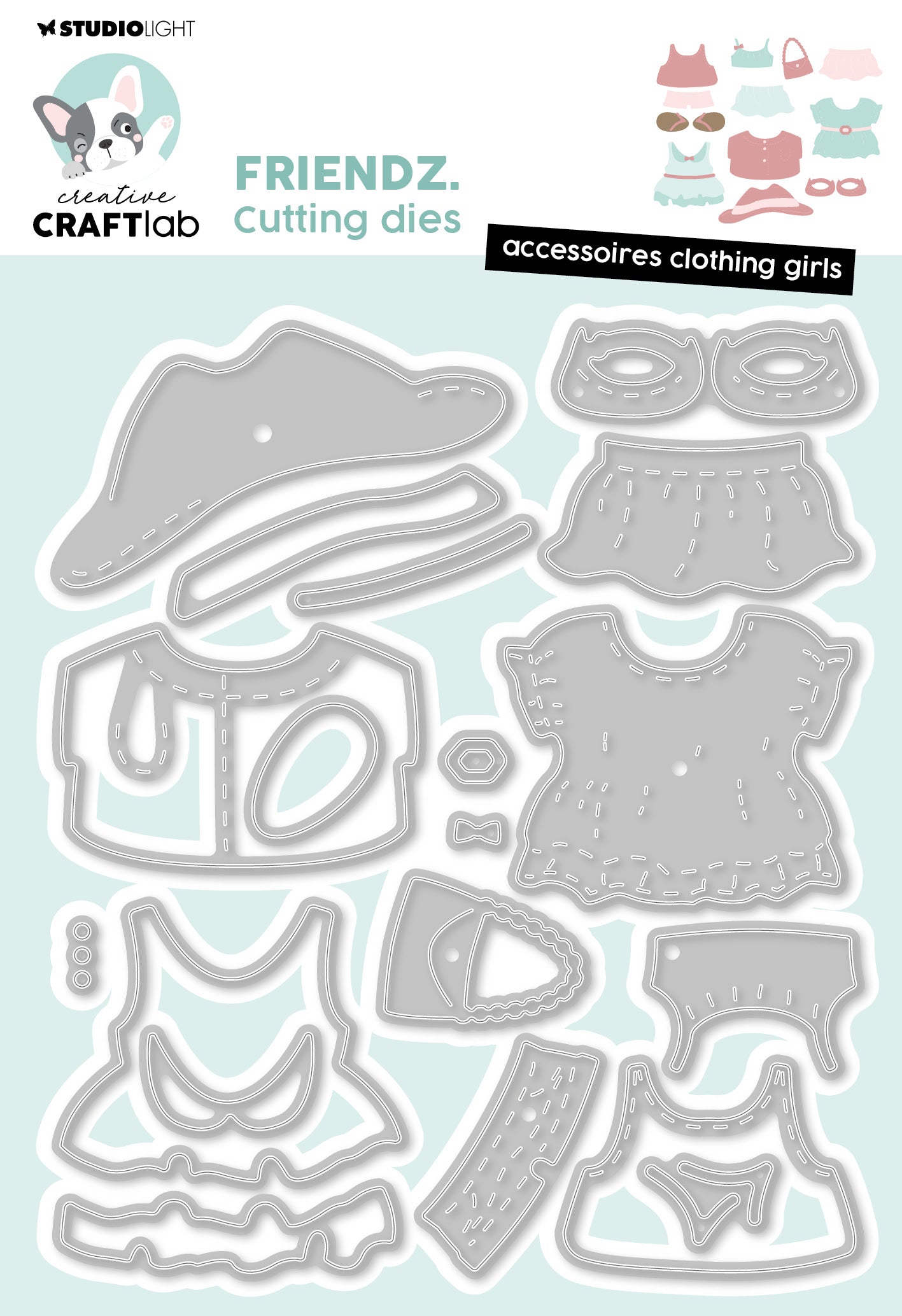 CCL Cutting Die Accessoires Clothing Girls Friendz 17 PC