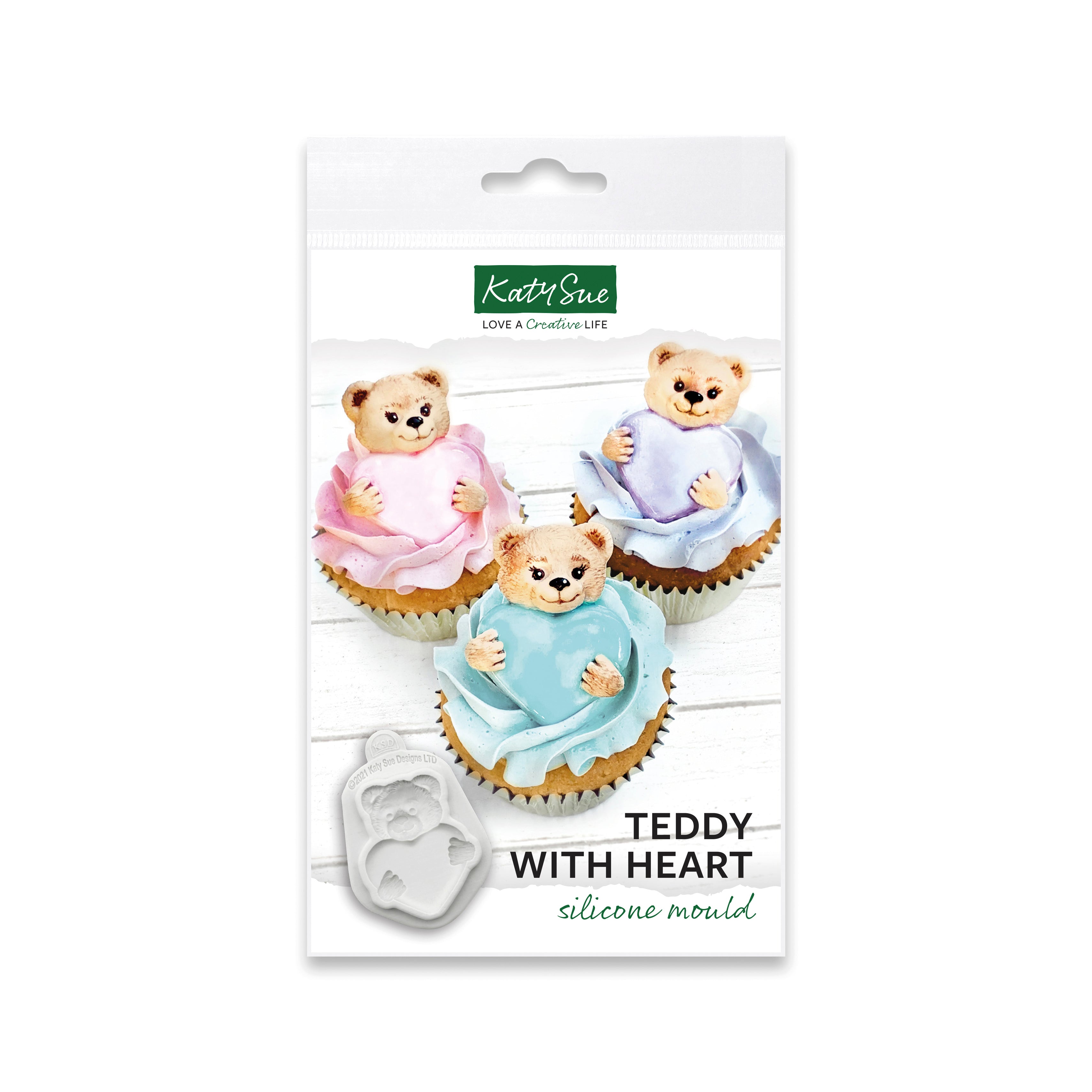 Teddy with Heart Silicone Mould